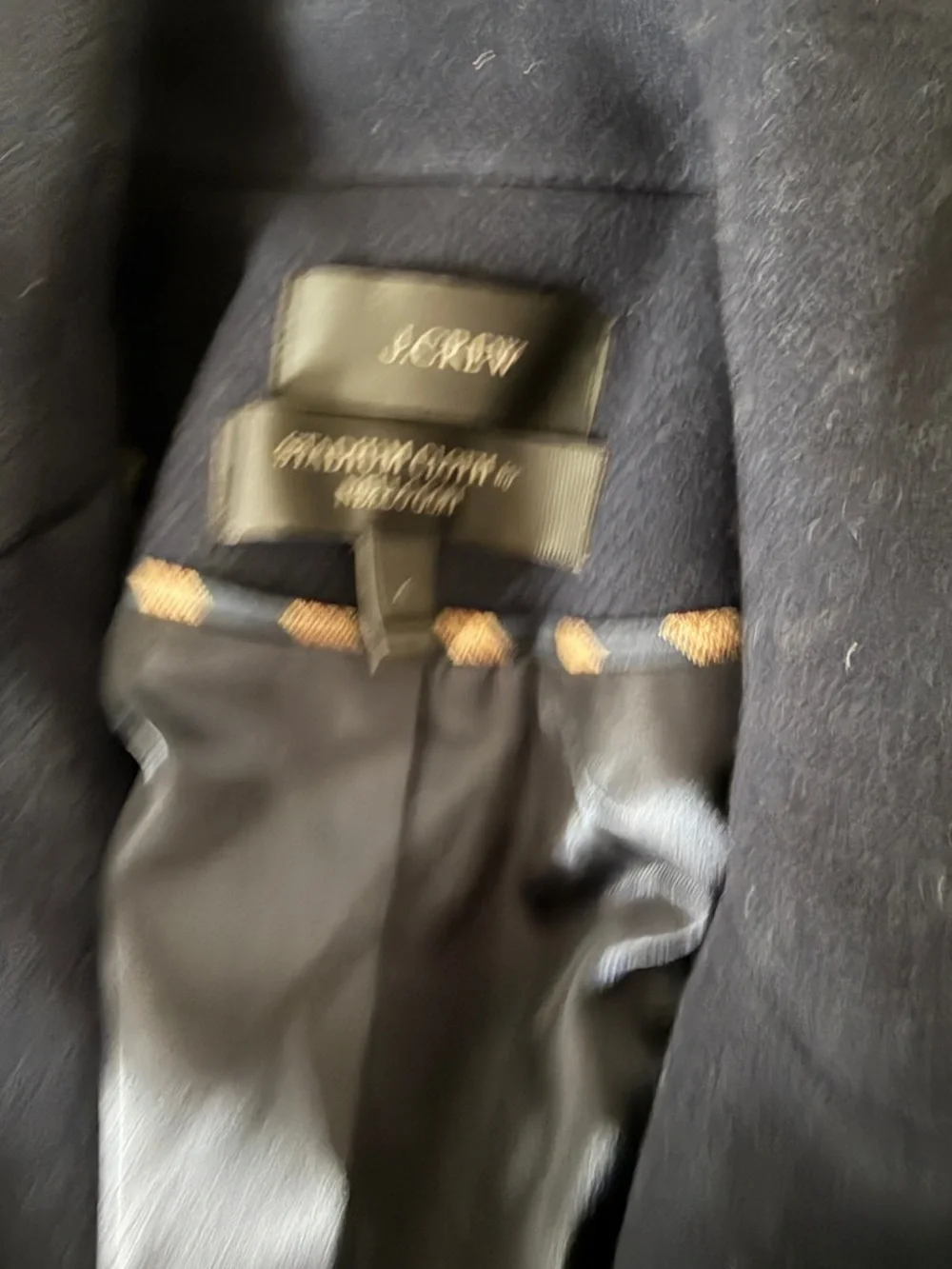 J. Crew Navy Blue Double-Breasted Wool Peacoat with Gold Buttons - Picture 2 of 2